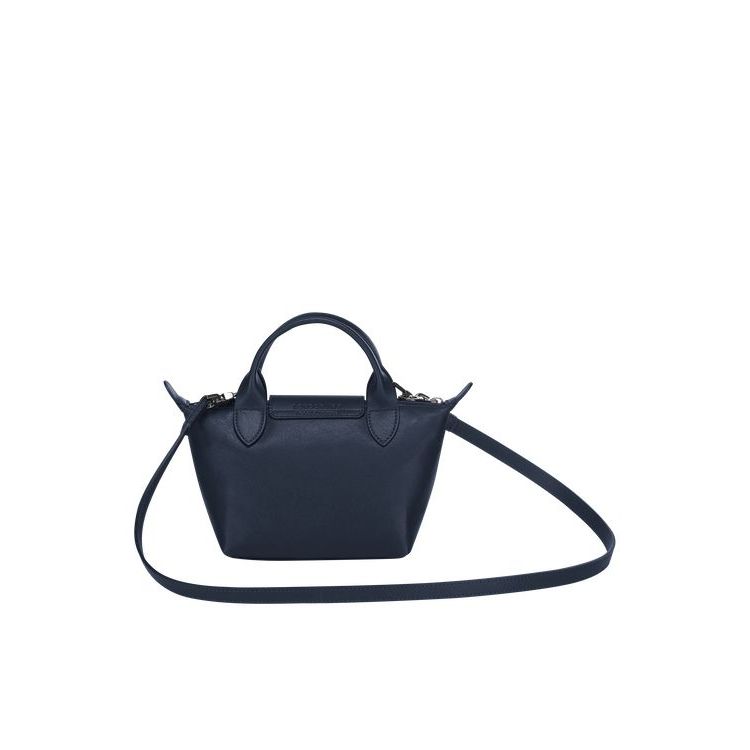 Longchamp Xs Leren Mini Tassen Donkerblauw | 405381-OJE