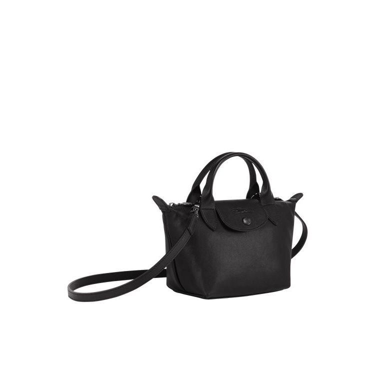 Longchamp Xs Leren Mini Tassen Zwart | 157649-EHG