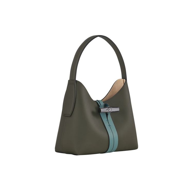 Longchamp Xs Leren Schoudertassen Khaki Grijs Groen | 490163-TYS