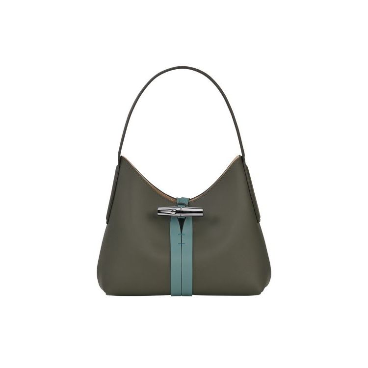 Longchamp Xs Leren Schoudertassen Khaki Grijs Groen | 490163-TYS