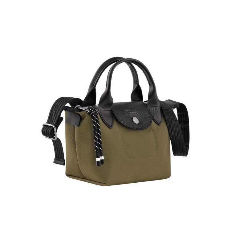 Longchamp Xs Recycled canvas Handtas Khaki | 253186-KHA