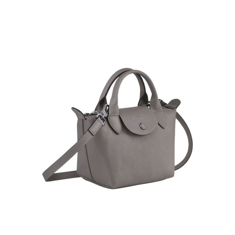 Longchamp Xs Turtledove Leren Handtas Grijs | 175892-USN