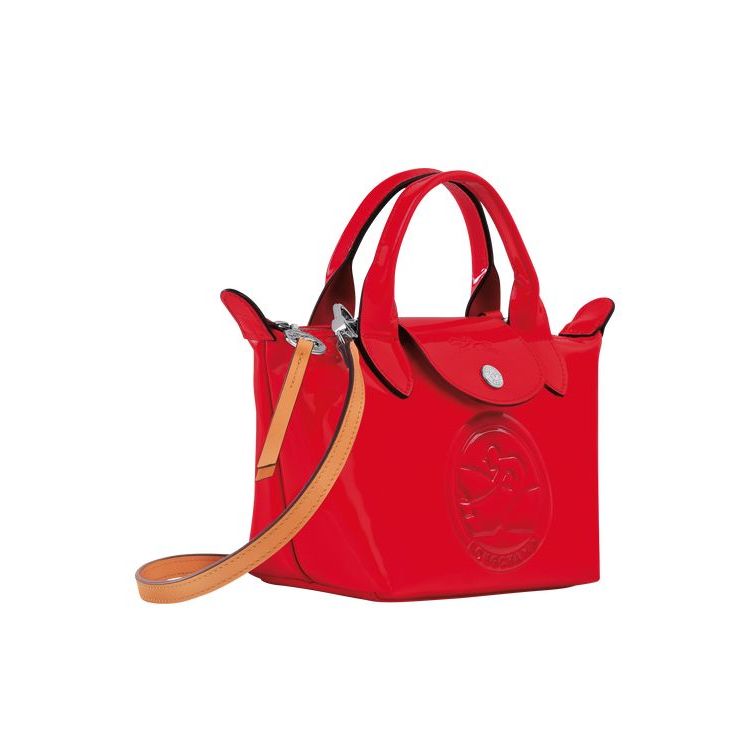 Longchamp Xs Vermilion Leren Handtas Rood | 296087-THF