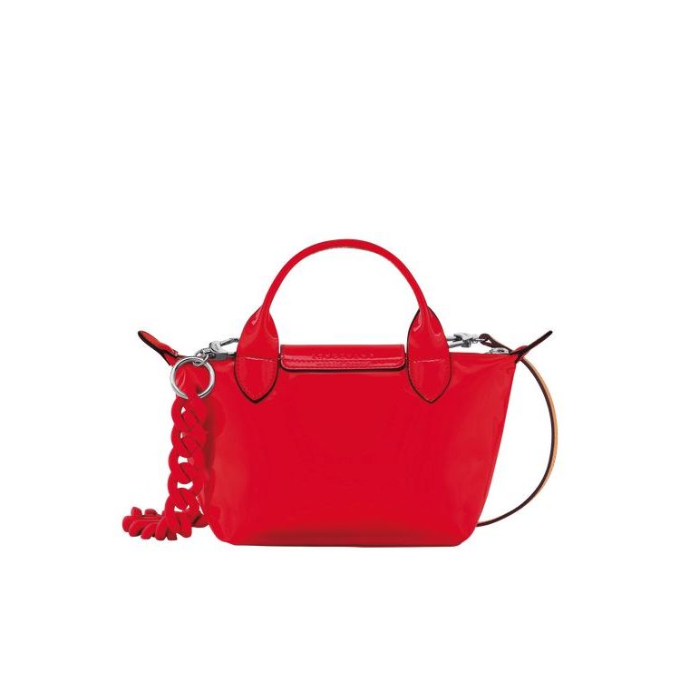 Longchamp Xs Vermilion Leren Handtas Rood | 296087-THF