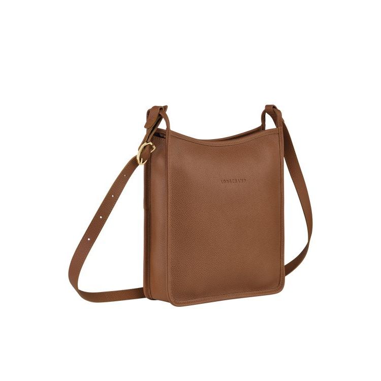 Longchamp Zipped L Caramel Leren Crossbodytassen Bruin | 719428-GHR