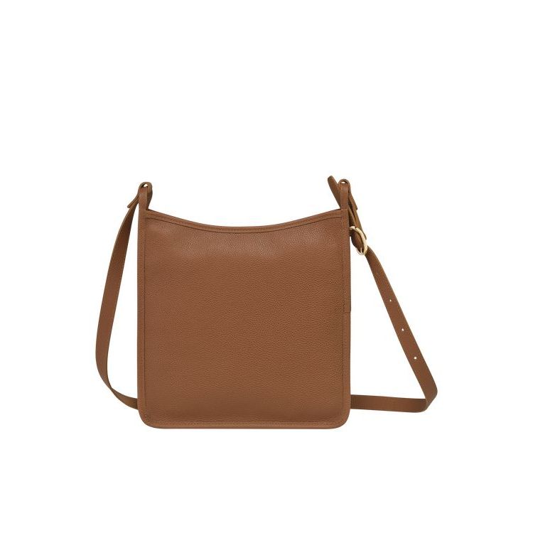 Longchamp Zipped L Caramel Leren Crossbodytassen Bruin | 719428-GHR