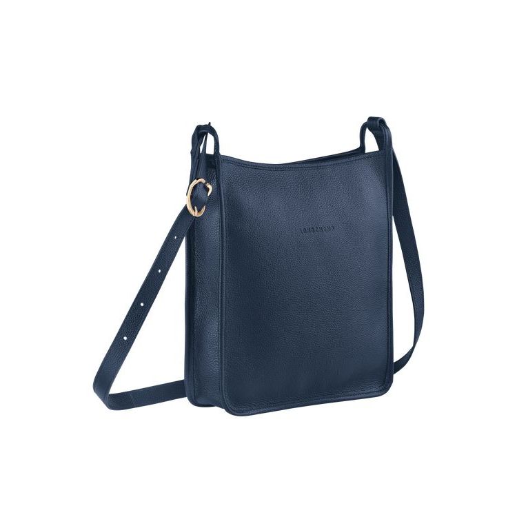 Longchamp Zipped L Leren Crossbodytassen Donkerblauw | 873142-LWH