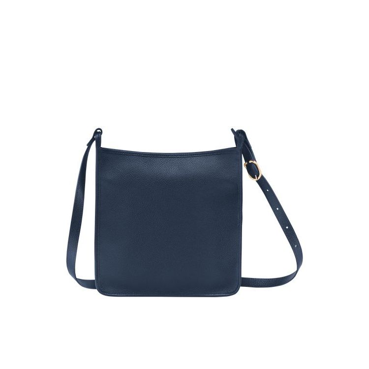 Longchamp Zipped L Leren Crossbodytassen Donkerblauw | 873142-LWH