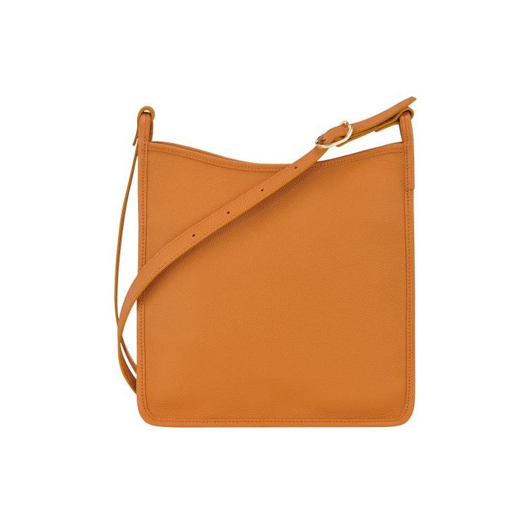 Longchamp Zipped L Saffron Leren Crossbodytassen Oranje | 479362-WOB