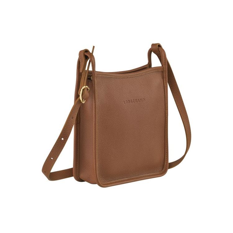 Longchamp Zipped S Caramel Leren Crossbodytassen Bruin | 142659-PEI