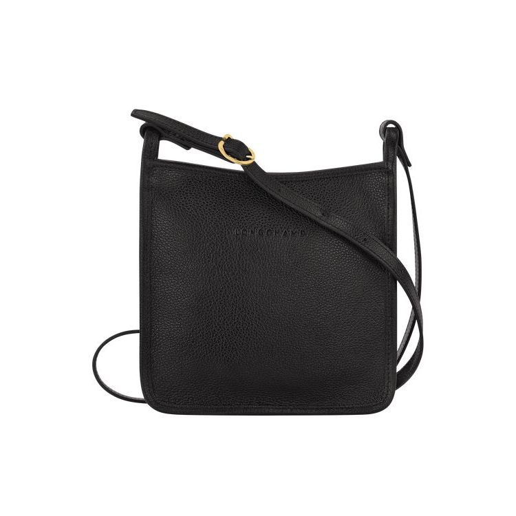 Longchamp Zipped S Leren Crossbodytassen Zwart | 103674-ZXB