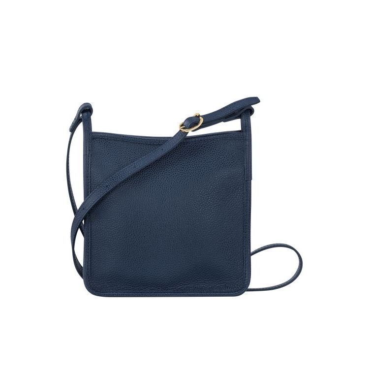 Longchamp Zipped S Leren Crossbodytassen Donkerblauw | 237608-HFA