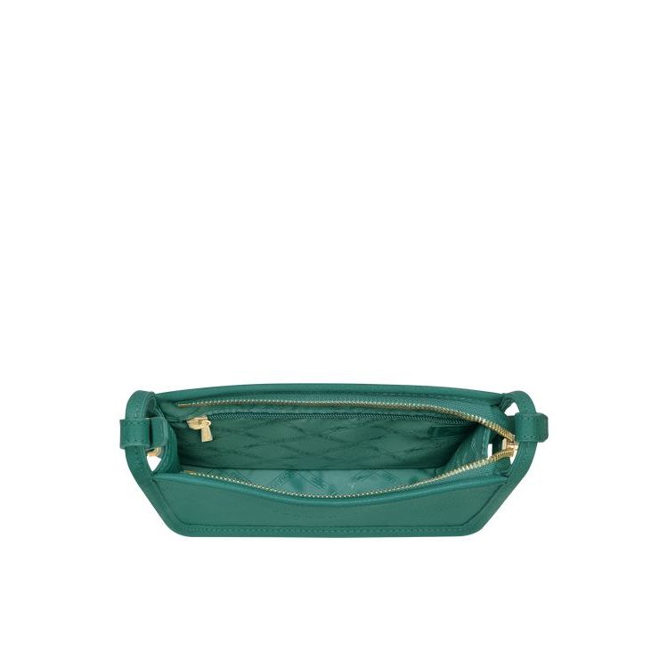 Longchamp Zipped S Leren Crossbodytassen Grijs Groen | 814360-WHA