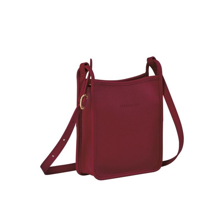 Longchamp Zipped S Leren Crossbodytassen Rood | 849635-OLR