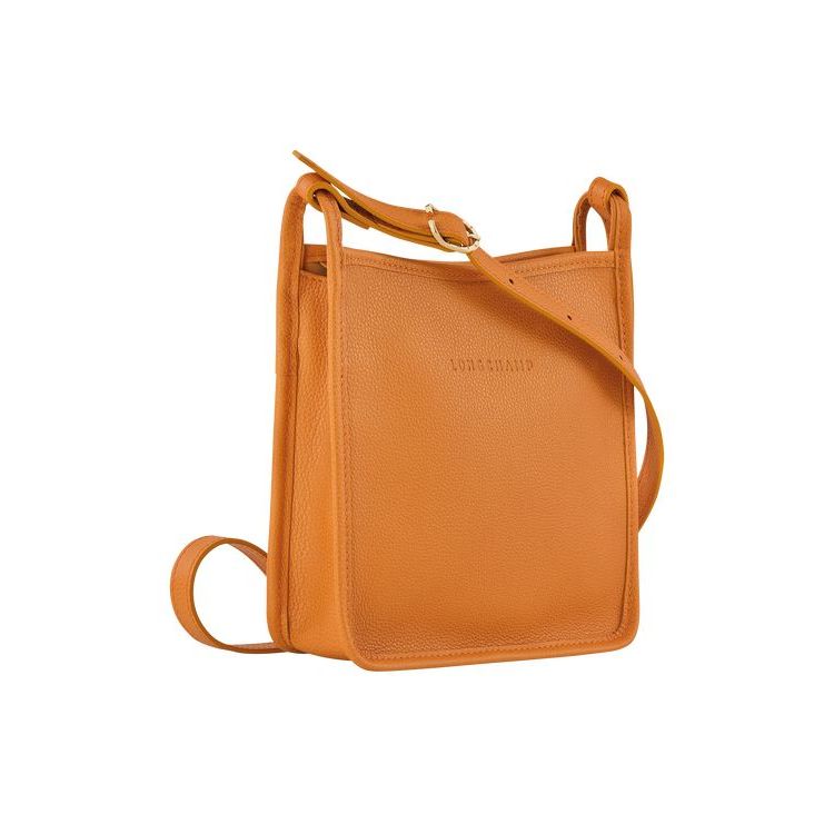 Longchamp Zipped S Saffron Leren Crossbodytassen Oranje | 492086-XAM