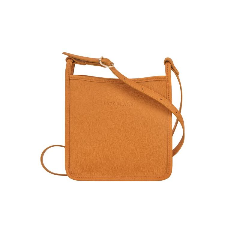 Longchamp Zipped S Saffron Leren Crossbodytassen Oranje | 492086-XAM