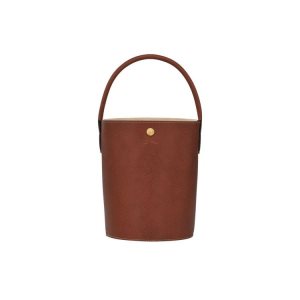 Longchamp Bucket Leren Handtas Bruin | 024589-KHZ