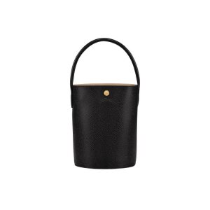 Longchamp Bucket Leren Handtas Zwart | 807394-RGX