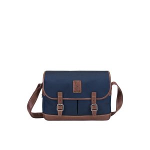 Longchamp Canvas Crossbodytassen Blauw | 395246-XWZ