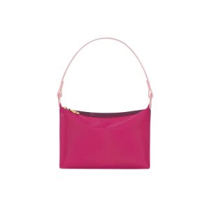 Longchamp Canvas Schoudertassen Fuchsie | 679814-NCW