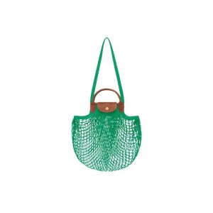 Longchamp Canvas Schoudertassen Groen | 369701-QOK