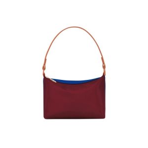 Longchamp Canvas Schoudertassen Rood | 385120-GUK