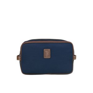 Longchamp Canvas Toilettas Blauw | 169258-QGC