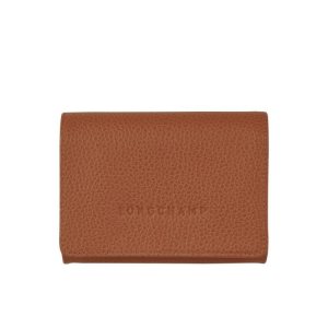 Longchamp Caramel Leren Kaarthouder Bruin | 159406-DJN