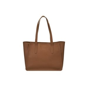 Longchamp Caramel Leren Schoudertassen Bruin | 713082-VYH