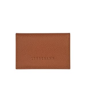 Longchamp Card Caramel Leren Kaarthouder Bruin | 906281-ISP