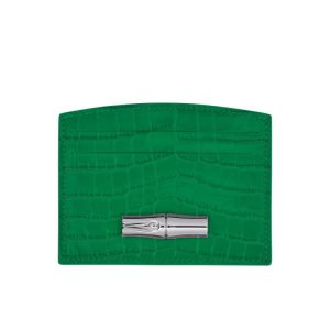 Longchamp Card Leren Kaarthouder Groen | 985107-VKT