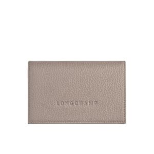 Longchamp Card Turtledove Leren Kaarthouder Grijs | 047689-LKO