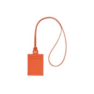 Longchamp Card With Necklace Leren Kaarthouder Oranje | 358264-RTU