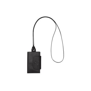 Longchamp Card With Necklace Leren Kaarthouder Zwart | 678413-EMC