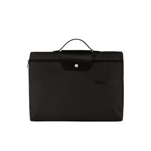 Longchamp Folder Recycled canvas Aktetas Zwart | 063725-SQH