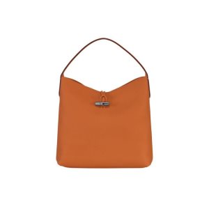 Longchamp Hobo Saffron Leren Schoudertassen Oranje | 387056-CRN