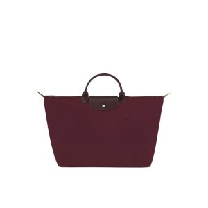 Longchamp L Recycled canvas Reistas Bordeaux | 159068-ZHA