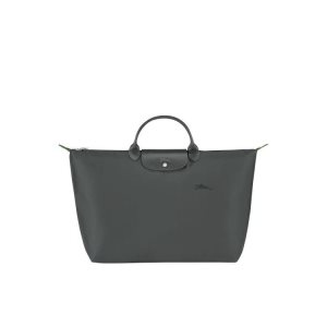 Longchamp L Recycled canvas Reistas Diepgrijs | 683754-FWZ