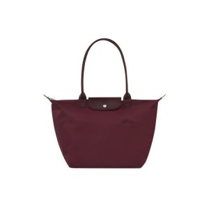 Longchamp L Recycled canvas Schoudertassen Bordeaux | 982517-MVL