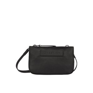 Longchamp Leren Crossbodytassen Zwart | 718632-PHG