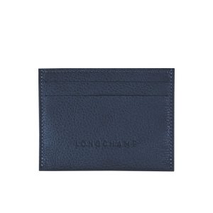 Longchamp Leren Kaarthouder Donkerblauw | 627591-EIH