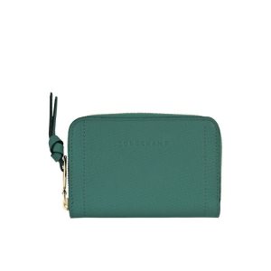 Longchamp Leren Kaarthouder Grijs Groen | 620574-GMN