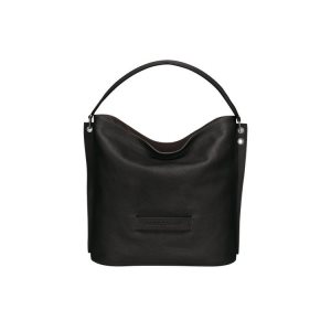 Longchamp Leren Schoudertassen Zwart | 123694-XNH