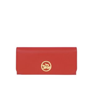 Longchamp Long Continental Leren Portefeuille Oranje | 720413-NEO