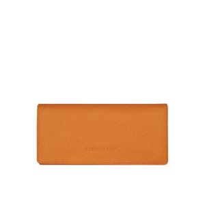 Longchamp Long Continental Saffron Leren Portefeuille Oranje | 591064-BID