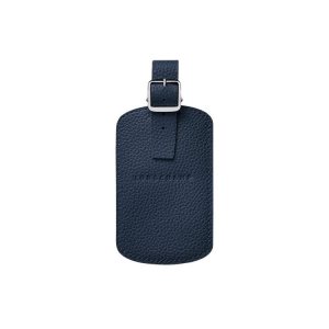 Longchamp Luggage Tag Leren Travel Accessories Donkerblauw | 073641-DBN