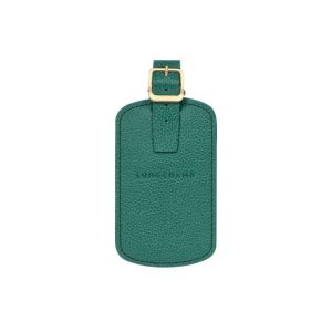 Longchamp Luggage Tag Leren Travel Accessories Grijs Groen | 140689-MXV