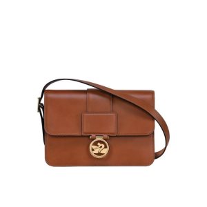 Longchamp M Leren Crossbodytassen Bruin | 245703-NZL