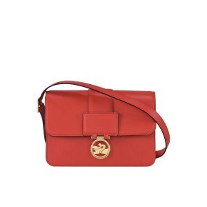 Longchamp M Leren Crossbodytassen Oranje | 174392-KLS