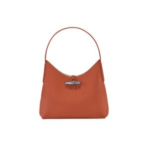 Longchamp M Leren Schoudertassen Donkerrood | 748016-BRE